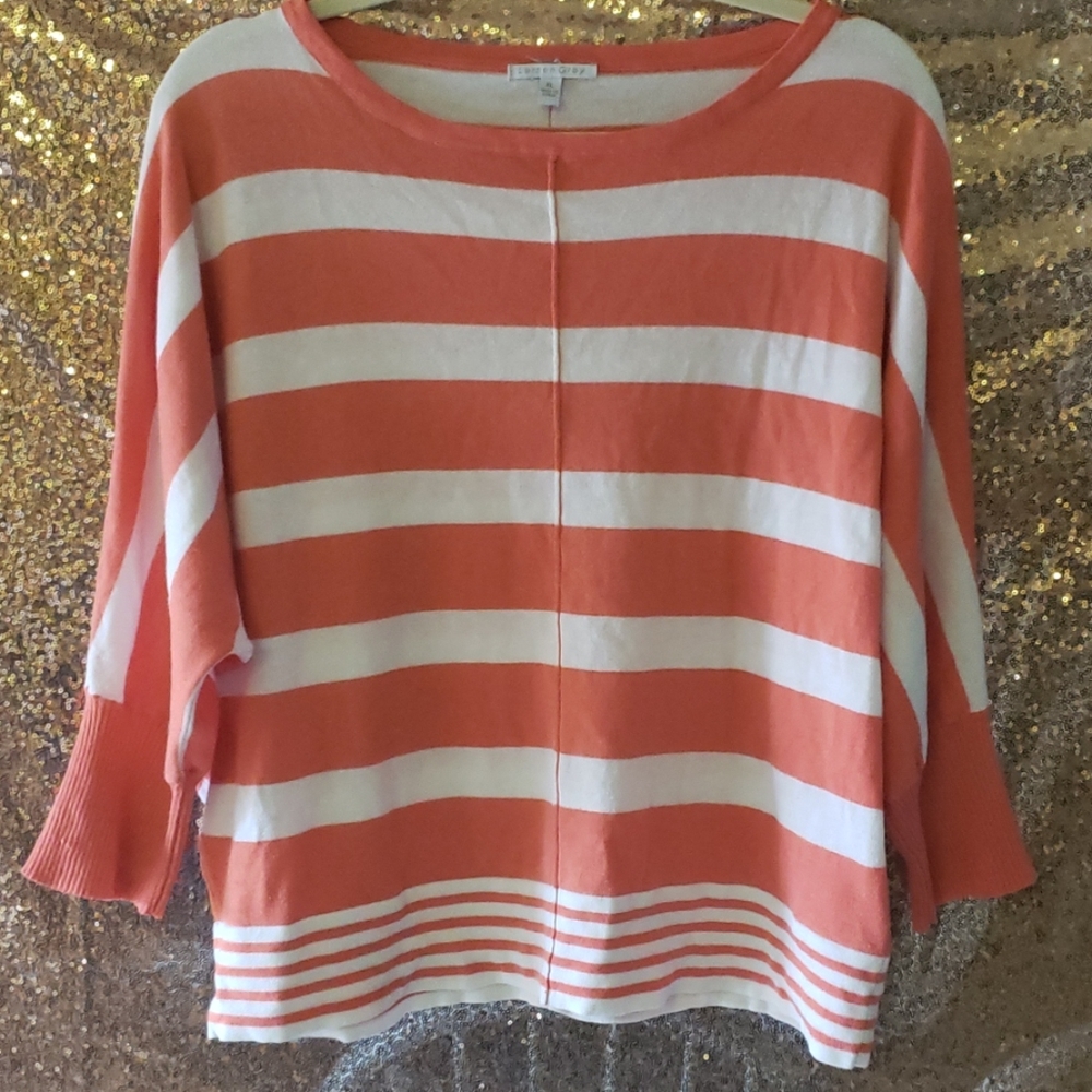 Larsen Gray XL Striped Top